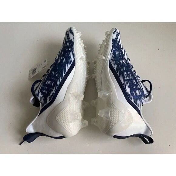 Adidas Adizero Football Cleats White Navy Blue Shoes GZ6912 Men's Sz 14 NEW - Picture 8 of 11
